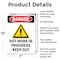 Signmission Hot Surface Sign, 10 in H x 7 in W, Aluminum, Hot Work In Progress Keep Out OS-2PACK-DS-A-710-V-1365 - alternate 6